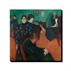 تابلو شاسی طرح مرگ در اتاق بیمار از ادوارد مونک