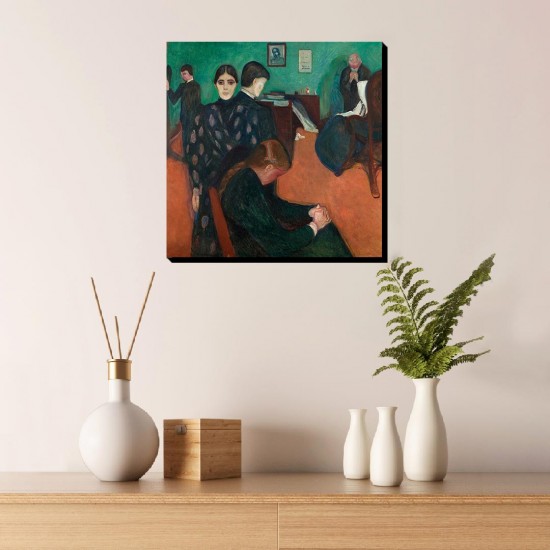 تابلو شاسی طرح مرگ در اتاق بیمار از ادوارد مونک