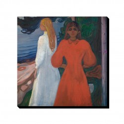 تابلو شاسی طرح سفید و قرمز از ادوارد مونک