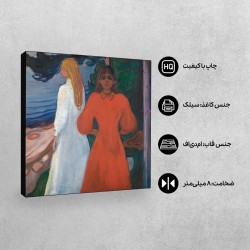 تابلو شاسی طرح سفید و قرمز از ادوارد مونک