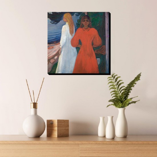 تابلو شاسی طرح سفید و قرمز از ادوارد مونک