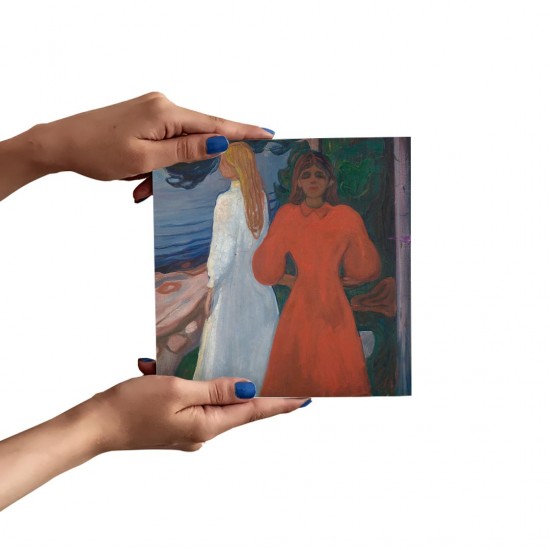 تابلو شاسی طرح سفید و قرمز از ادوارد مونک