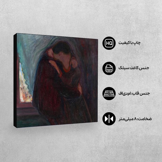 تابلو شاسی طرح بوسه از ادوارد مونک