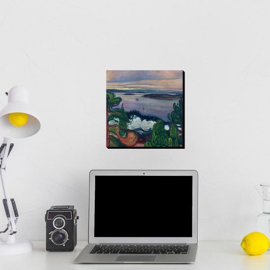 تابلو شاسی طرح دود قطار از ادوارد مونک