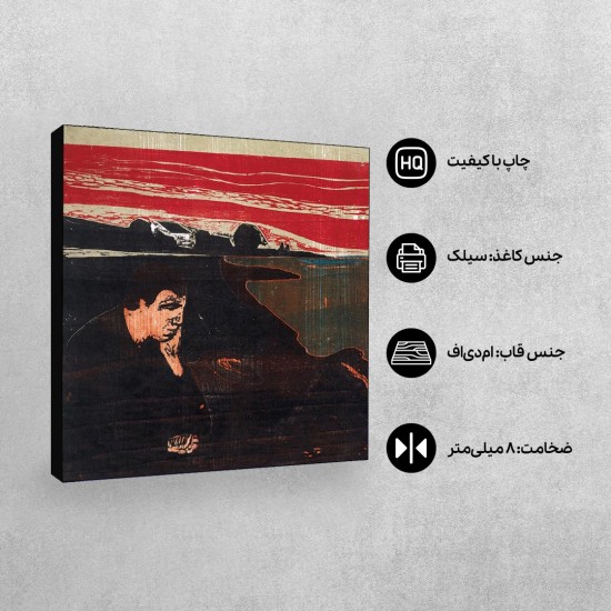 تابلو شاسی طرح غروب مالیخولیایی از ادوارد مونک