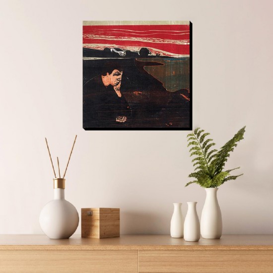 تابلو شاسی طرح غروب مالیخولیایی از ادوارد مونک