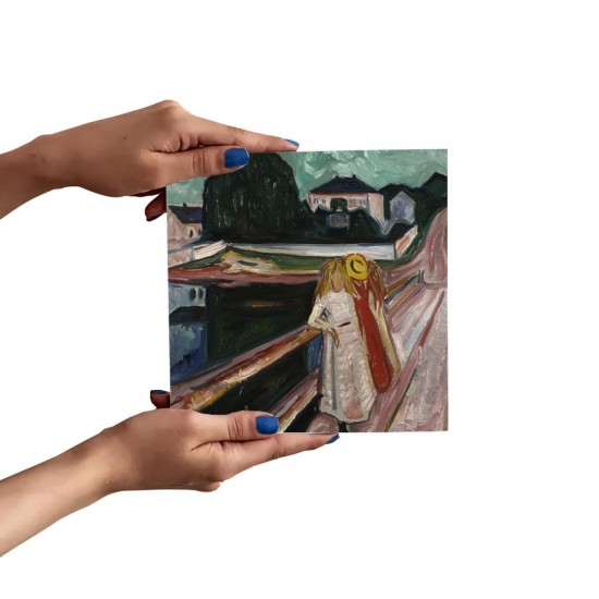 تابلو شاسی طرح دختر های روی اسکله از ادوارد مونک