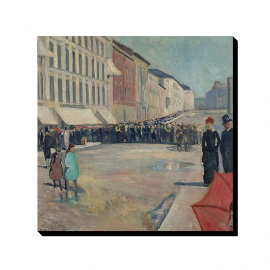 تابلو شاسی طرح موسیقی در خیابان کارل یوهان از ادوارد مونک