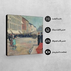 تابلو شاسی طرح موسیقی در خیابان کارل یوهان از ادوارد مونک