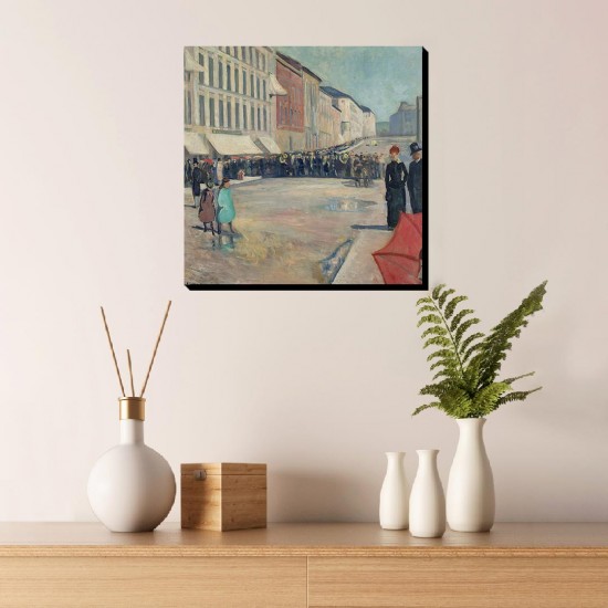 تابلو شاسی طرح موسیقی در خیابان کارل یوهان از ادوارد مونک