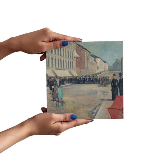 تابلو شاسی طرح موسیقی در خیابان کارل یوهان از ادوارد مونک