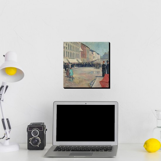 تابلو شاسی طرح موسیقی در خیابان کارل یوهان از ادوارد مونک