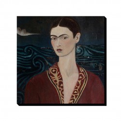 تابلو شاسی طرح خودنگار با لباس مخمل از فریدا