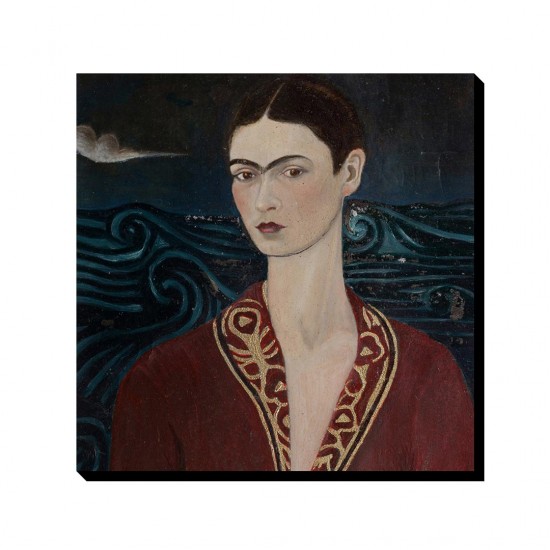 تابلو شاسی طرح خودنگار با لباس مخمل از فریدا