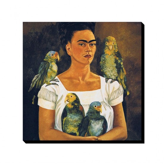 تابلو شاسی طرح من و طوطی ها از فریدا