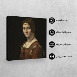 تابلو شاسی طرح پرتره زن ناشناس از داوینچی