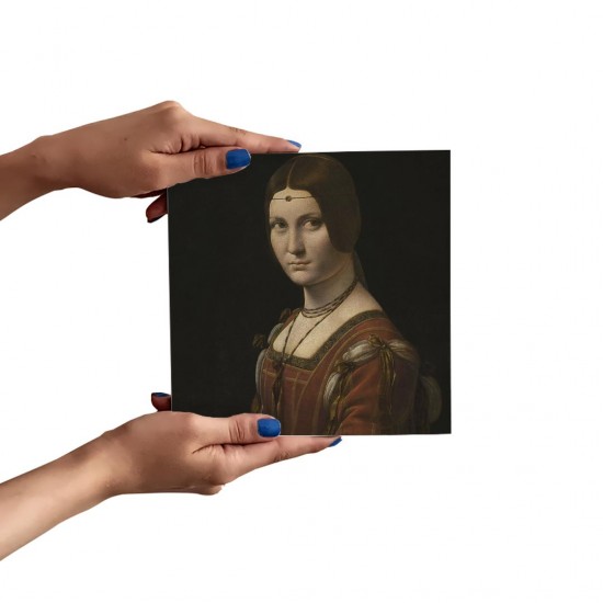 تابلو شاسی طرح پرتره زن ناشناس از داوینچی