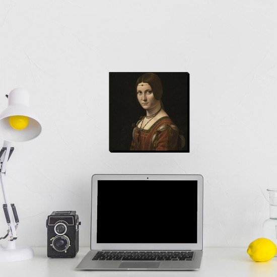 تابلو شاسی طرح پرتره زن ناشناس از داوینچی