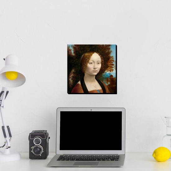 تابلو شاسی طرح پرتره جینورا دبنچی از داوینچی