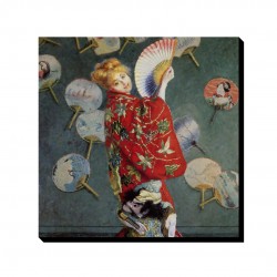 تابلو شاسی طرح خانم مونه با لباس کیمونو از مونه