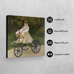 تابلو شاسی طرح جین مونه روی دوچرخه از مونه