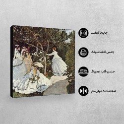 تابلو شاسی طرح زنی در باغ از مونه