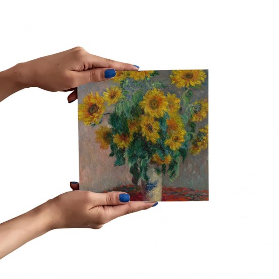 تابلو شاسی طرح دسته گل آفتابگردان از مونه