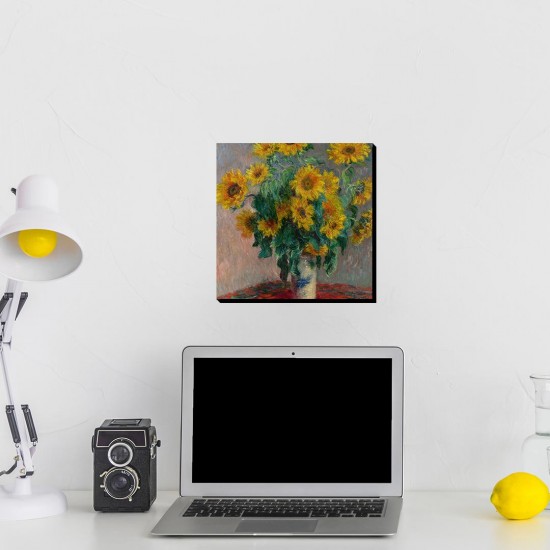 تابلو شاسی طرح دسته گل آفتابگردان از مونه