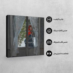 تابلو شاسی طرح روسری قرمز از مونه