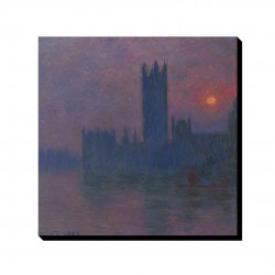 تابلو شاسی طرح خانه های پارلمان، غروب آفتاب از مونه