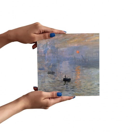 تابلو شاسی طرح  اثری از طلوع آفتاب از مونه