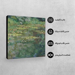 تابلو شاسی طرح برکه نیلوفر های آبی از مونه
