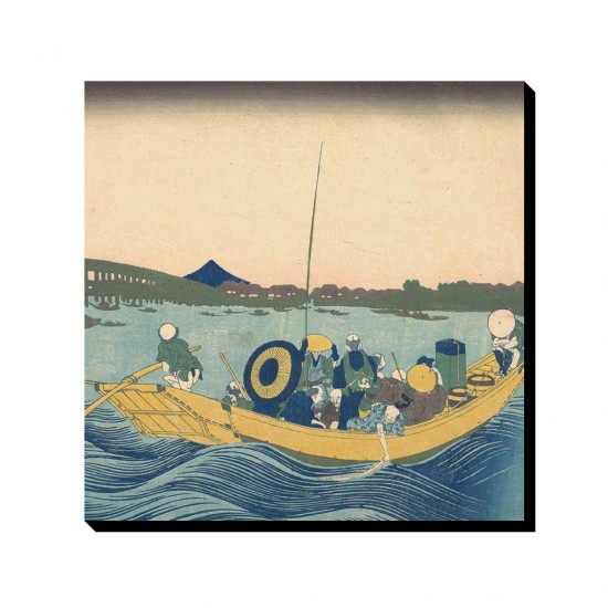 تابلو شاسی طرح نمای غروب آفتاب از پل ریوگوکو از هوکوسای