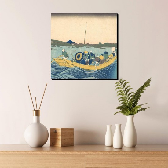 تابلو شاسی طرح نمای غروب آفتاب از پل ریوگوکو از هوکوسای