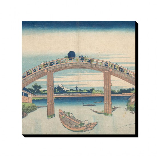 تابلو شاسی طرح زیر پل مانن در فوکوگاوا از هوکوسای