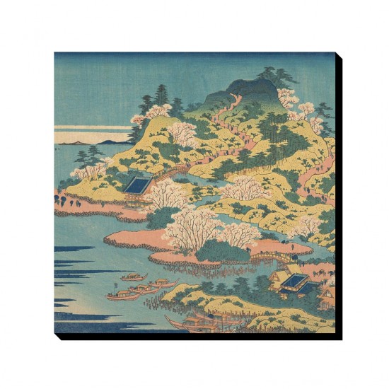 تابلو شاسی طرح دهانه رودخانه آجی در استان ستسو از هوکوسای