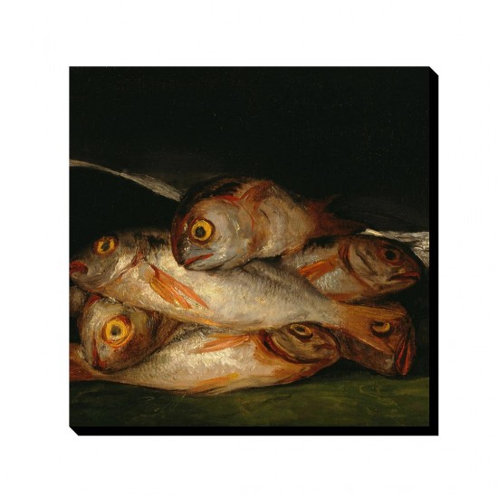 تابلو شاسی طرح طبیعت بی جان، ماهی طلایی از گویا