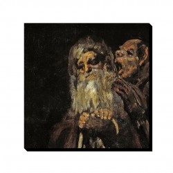 تابلو شاسی طرح دو پیرمرد از گویا