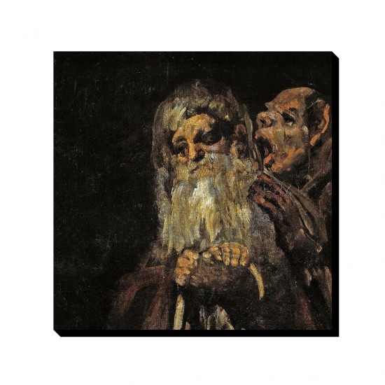 تابلو شاسی طرح دو پیرمرد از گویا