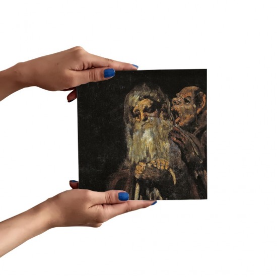 تابلو شاسی طرح دو پیرمرد از گویا