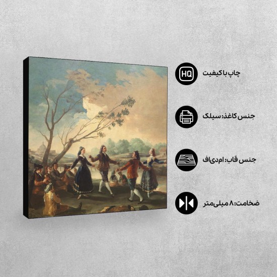 تابلو شاسی طرح رقص در ساحل مانزانارس از گویا