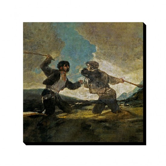 تابلو شاسی طرح جنگ با چماق از گویا