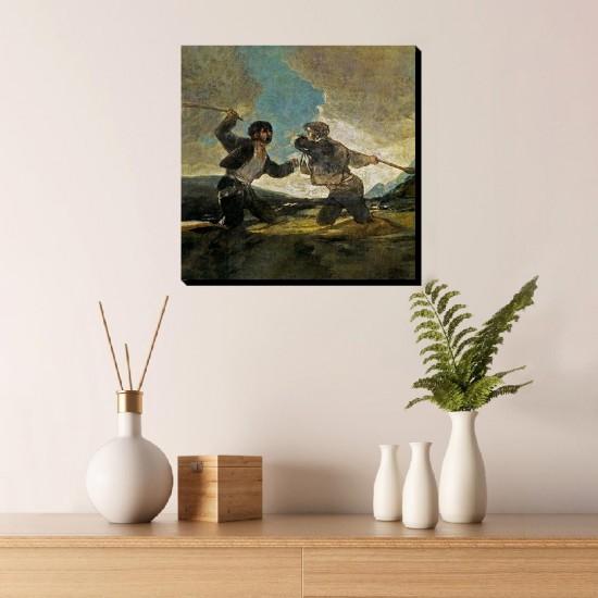 تابلو شاسی طرح جنگ با چماق از گویا