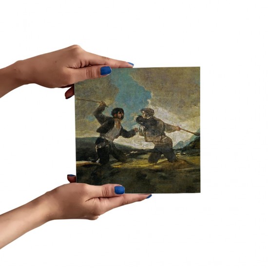 تابلو شاسی طرح جنگ با چماق از گویا