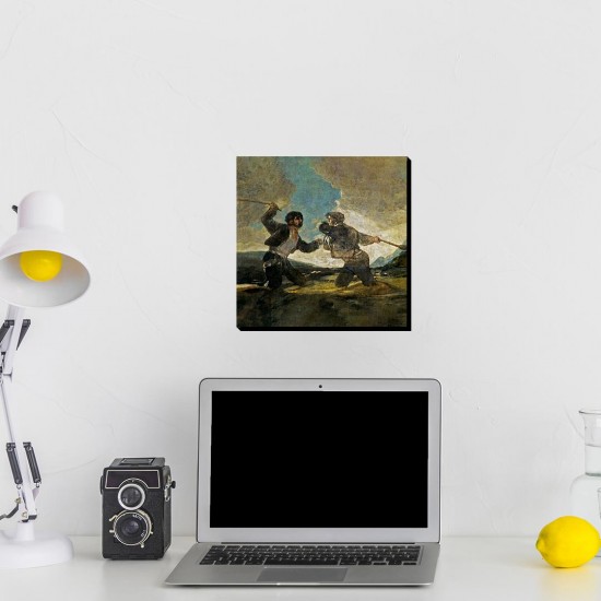 تابلو شاسی طرح جنگ با چماق از گویا