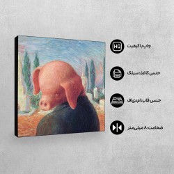 تابلو شاسی طرح سکته خوشبختی از ماگریت