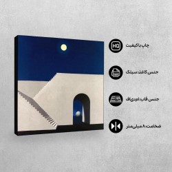 تابلو شاسی طرح معماری مهتابی از ماگریت
