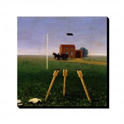 تابلو شاسی طرح اسیر زیبا از ماگریت