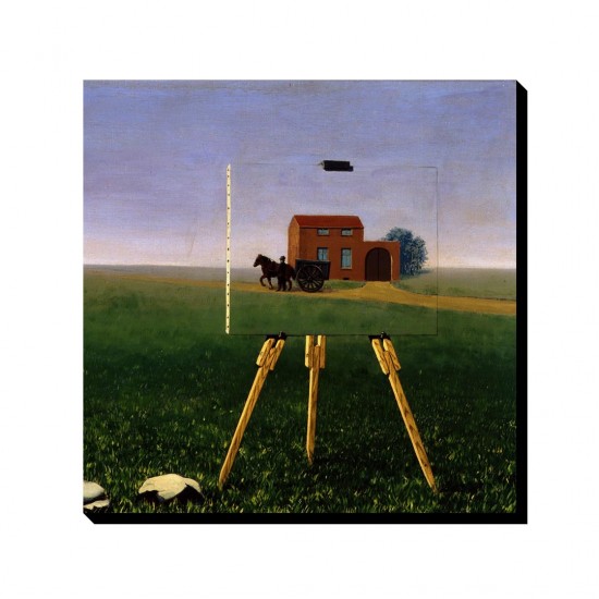 تابلو شاسی طرح اسیر زیبا از ماگریت