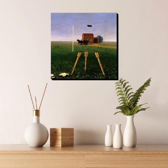 تابلو شاسی طرح اسیر زیبا از ماگریت